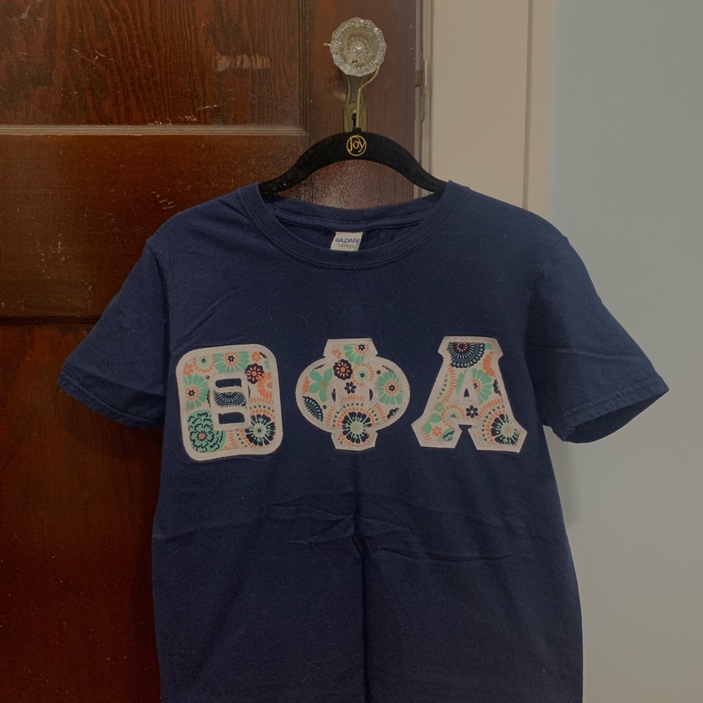 Theta Phi Alpha - Letters Blue Shirt